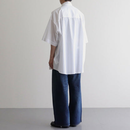 Broad S/S Oversized Regular Collar Shirt #WHITE [GM241-50003B]