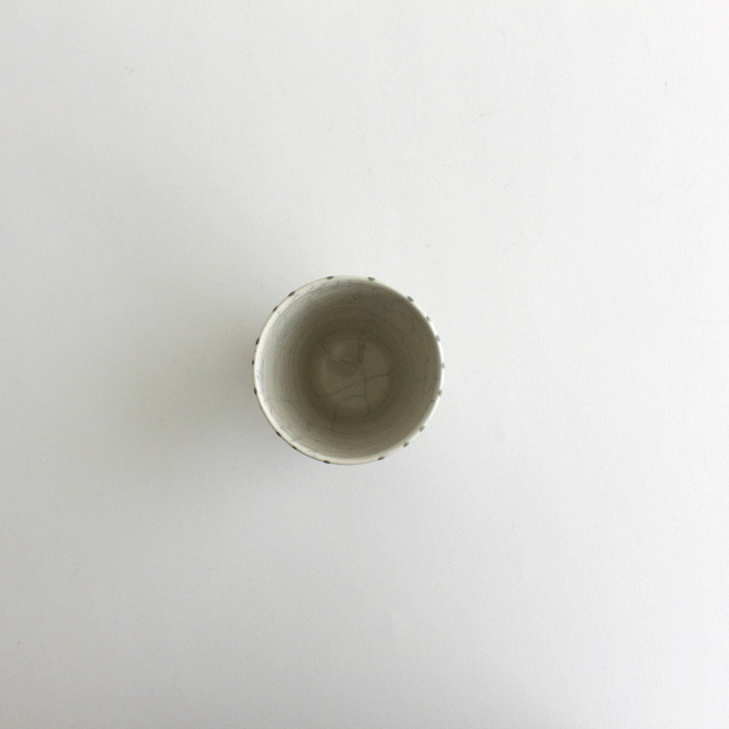 フリーカップ 貫入 #グレー流し