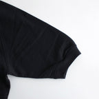 ELASTIC HIGH GAUGE SWEAT HALF SLEEVE P/O #INK BLACK [A24SP03NU]