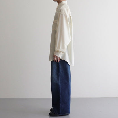 Fine Wool Tropical Oversized Regular Collar Shirt #KINARI [GM241-50040]