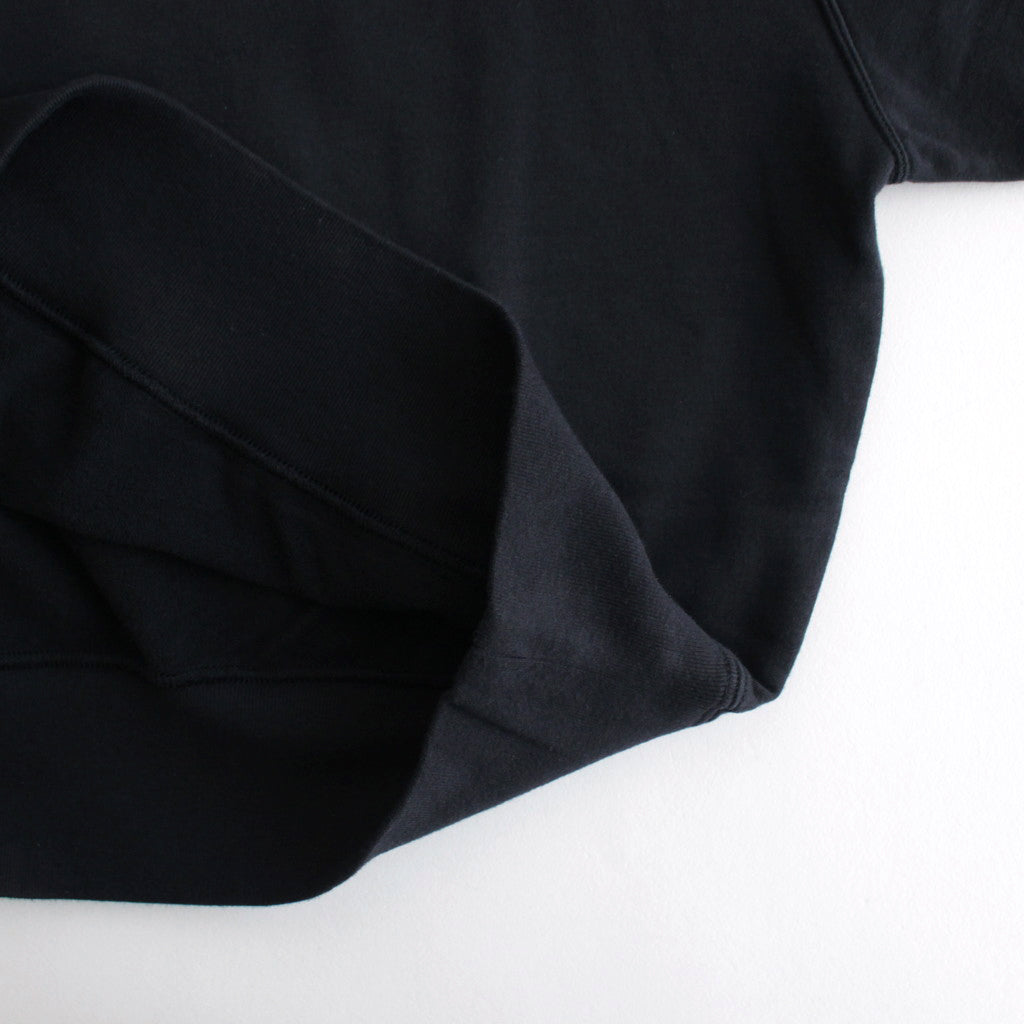 ELASTIC HIGH GAUGE SWEAT HALF SLEEVE P/O #INK BLACK [A24SP03NU]