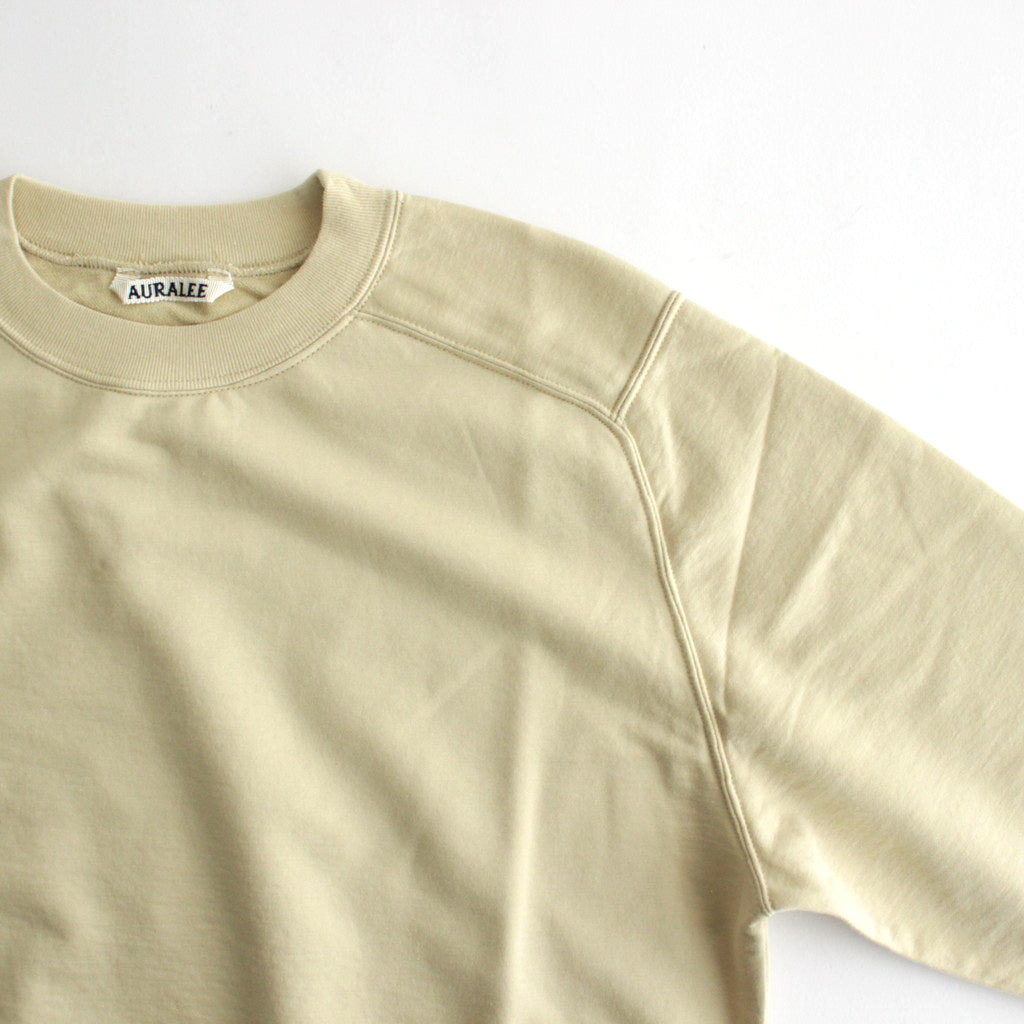 ELASTIC HIGH GAUGE SWEAT HALF SLEEVE P/O #LIGHT BEIGE [A24SP03NU]