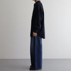 Cotton Cashmere L/S Oversized Band Collar Shirt #NAVY [GM234-50074B]