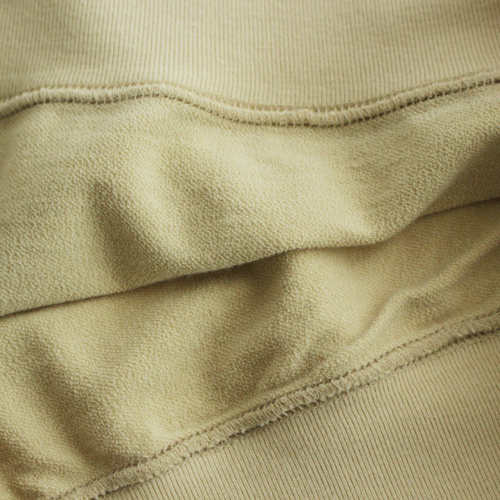 ELASTIC HIGH GAUGE SWEAT HALF SLEEVE P/O #LIGHT BEIGE [A24SP03NU]