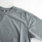 ELASTIC HIGH GAUGE SWEAT HALF SLEEVE P/O #BLUE GRAY [A24SP03NU]