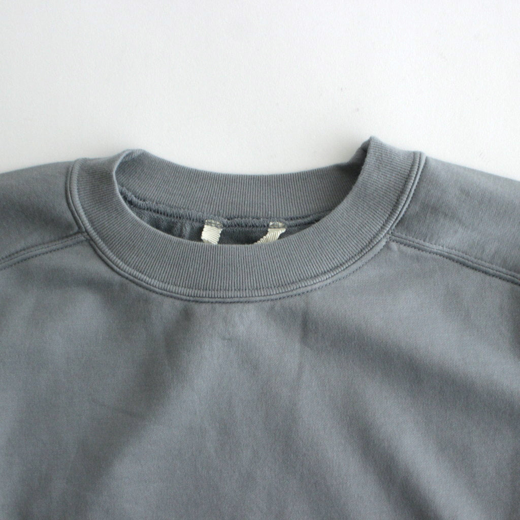 ELASTIC HIGH GAUGE SWEAT HALF SLEEVE P/O #BLUE GRAY [A24SP03NU]