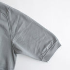 ELASTIC HIGH GAUGE SWEAT HALF SLEEVE P/O #BLUE GRAY [A24SP03NU]
