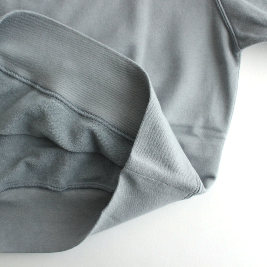 ELASTIC HIGH GAUGE SWEAT HALF SLEEVE P/O #BLUE GRAY [A24SP03NU]