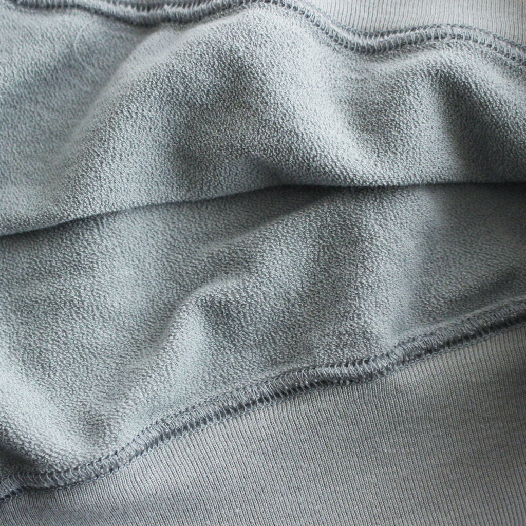 ELASTIC HIGH GAUGE SWEAT HALF SLEEVE P/O #BLUE GRAY [A24SP03NU]