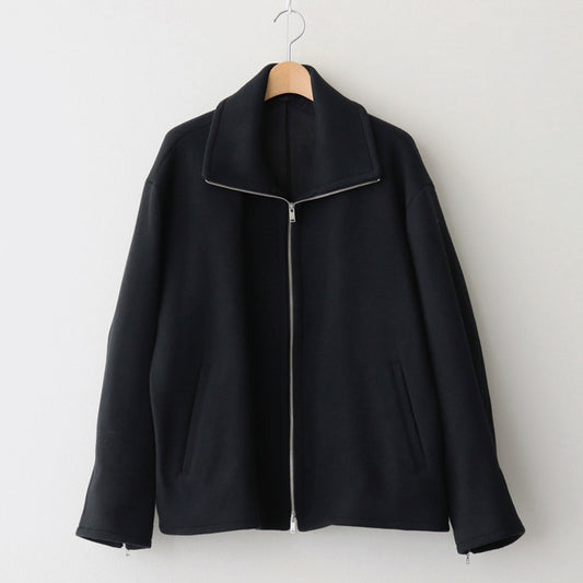 MELTON STAND COLLAR ZIP BLOUSON #BLACK [YK24FW0739B]