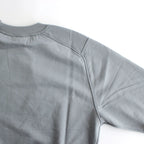 ELASTIC HIGH GAUGE SWEAT HALF SLEEVE P/O #BLUE GRAY [A24SP03NU]