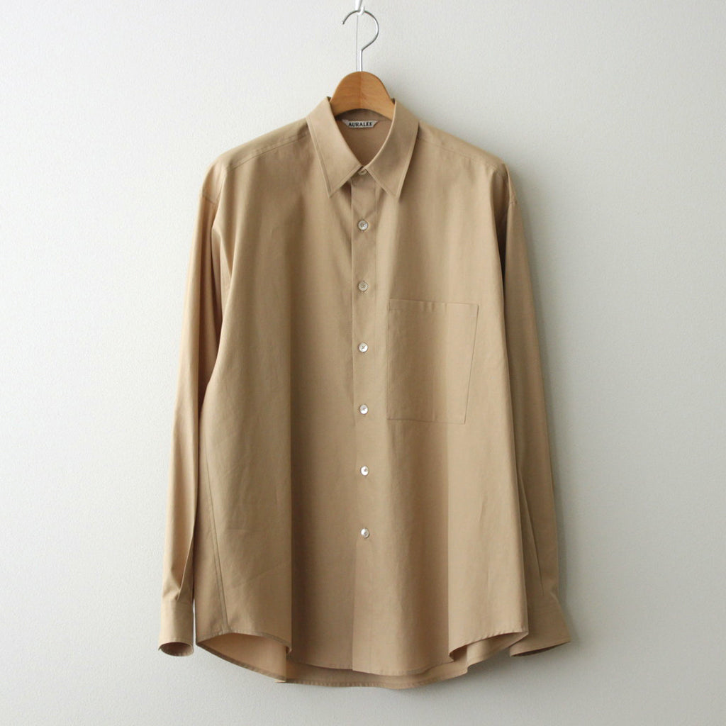 WASHED FINX TWILL BIG SHIRT #LIGHT BROWN [A24SS02TN]