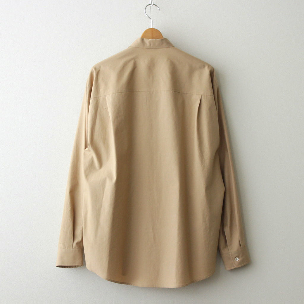 WASHED FINX TWILL BIG SHIRT #LIGHT BROWN [A24SS02TN]