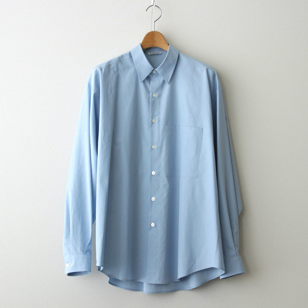 WASHED FINX TWILL BIG SHIRT #SAX BLUE [A24SS02TN]