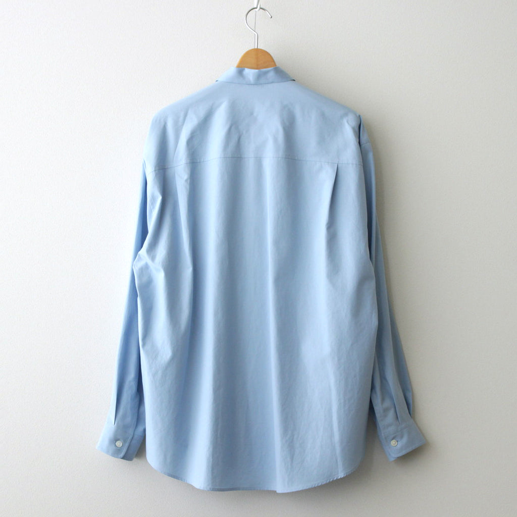 WASHED FINX TWILL BIG SHIRT #SAX BLUE [A24SS02TN]