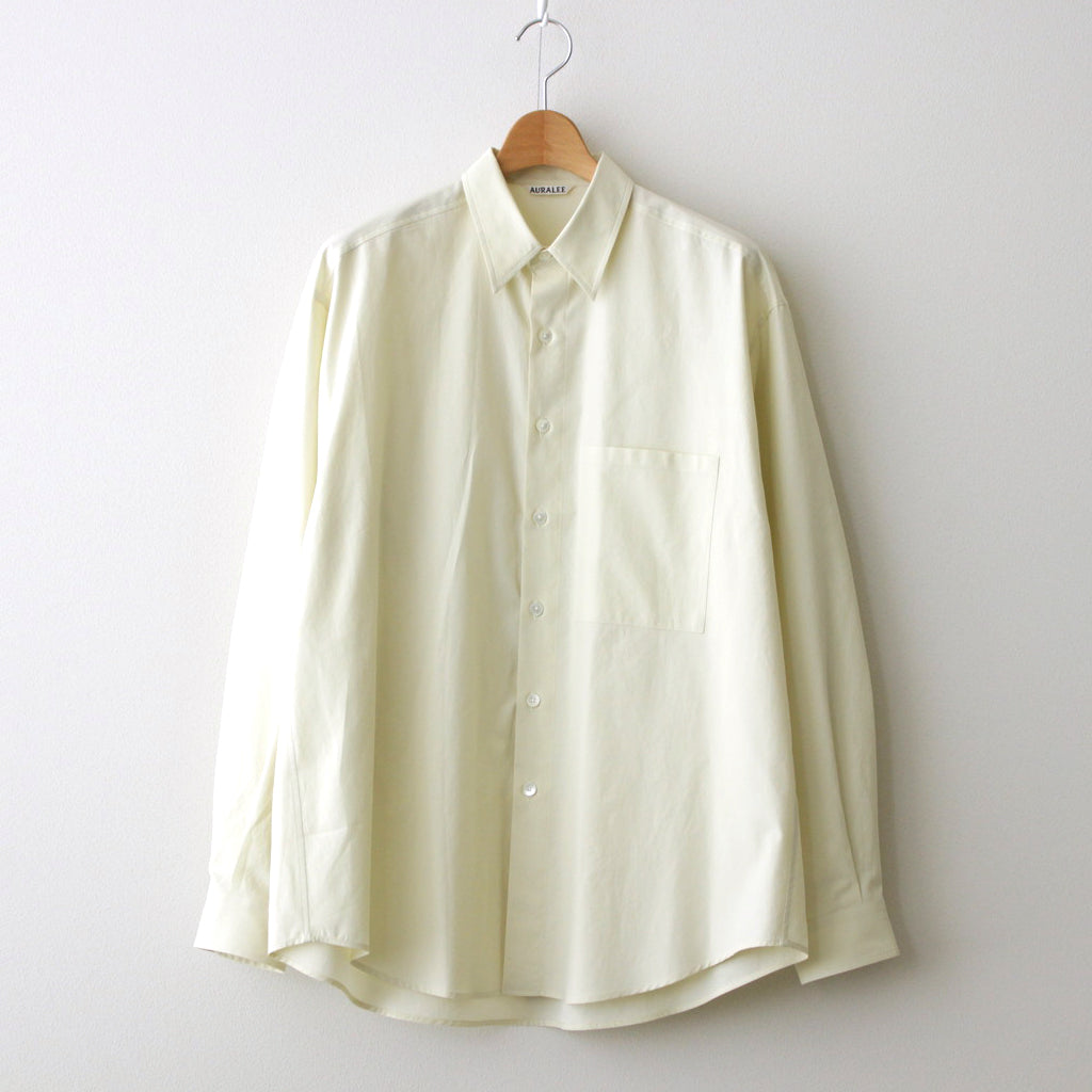 WASHED FINX TWILL BIG SHIRT #LIGHT YELLOW [A24SS02TN]