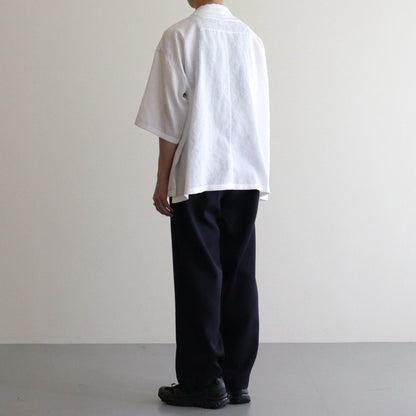 Scale Off Wool Wide Tapered Chef Pants #NAVY [GM241-40174B]