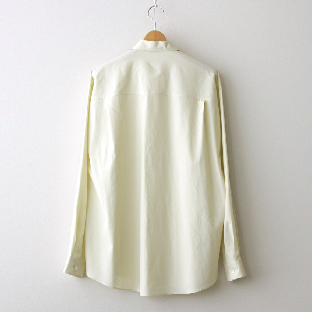WASHED FINX TWILL BIG SHIRT #LIGHT YELLOW [A24SS02TN] – ciacura
