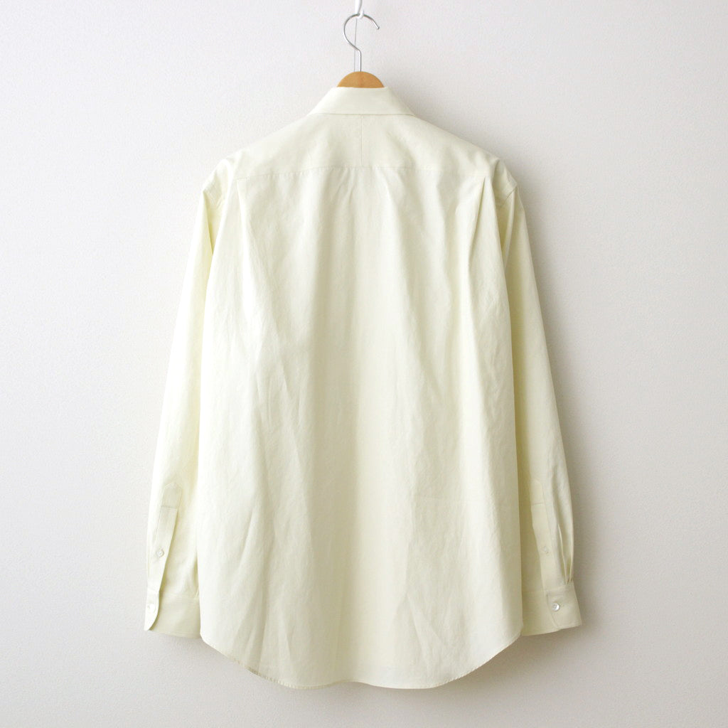 WASHED FINX TWILL SHIRT #LIGHT YELLOW [A24SS01TN]