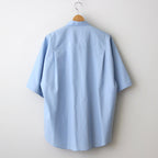 WASHED FINX TWILL BIG HALF SLEEVED SHIRT #SAX BLUE [A24SS03TN]