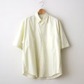 WASHED FINX TWILL BIG HALF SLEEVED SHIRT #LIGHT YELLOW [A24SS03TN]
