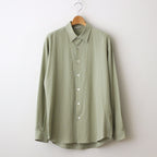 HARD TWIST COTTON SILK VIYELLA SHIRT #SAGE GREEN [A24SS02KV]
