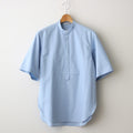 WASHED FINX TWILL HALF SLEEVED P/O SHIRT #SAX BLUE [A24SS05TN]