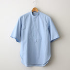 WASHED FINX TWILL HALF SLEEVED P/O SHIRT #SAX BLUE [A24SS05TN]