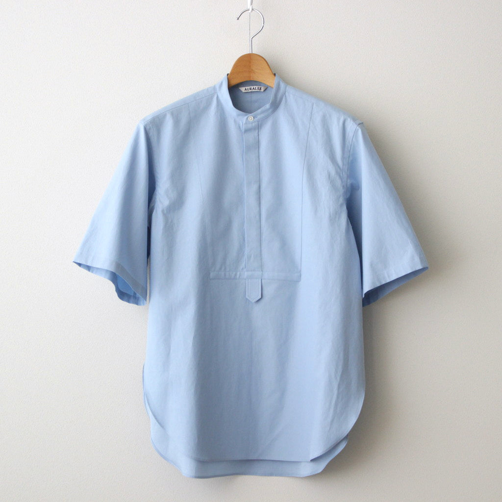 WASHED FINX TWILL HALF SLEEVED P/O SHIRT #SAX BLUE [A24SS05TN]