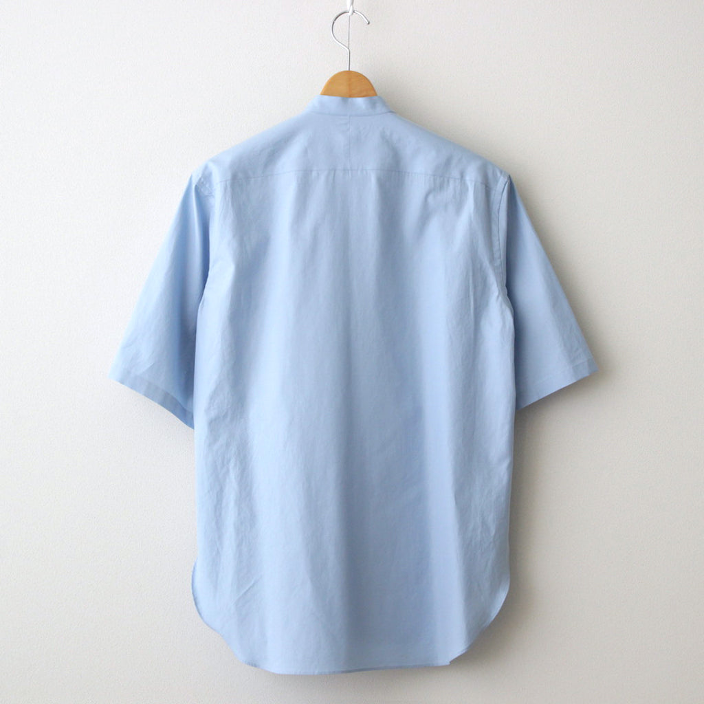 WASHED FINX TWILL HALF SLEEVED P/O SHIRT #SAX BLUE [A24SS05TN]