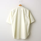 WASHED FINX TWILL HALF SLEEVED P/O SHIRT #LIGHT YELLOW [A24SS05TN]