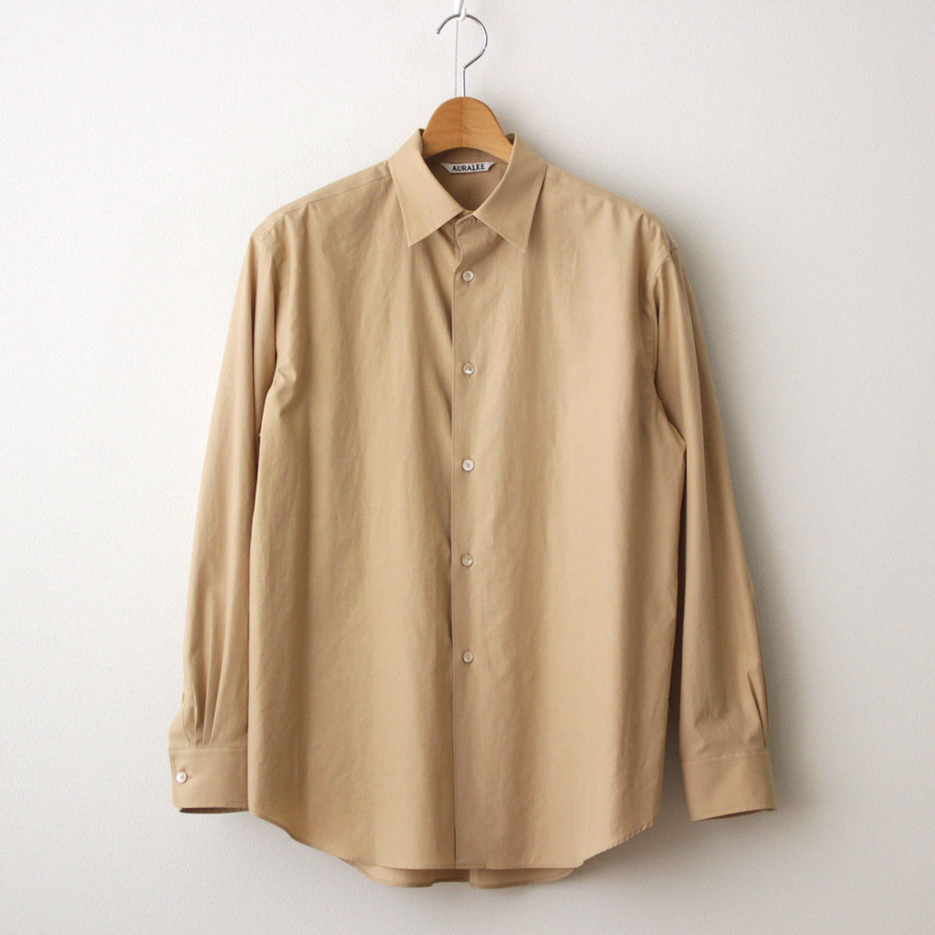 WASHED FINX TWILL SHIRT #LIGHT BROWN [A24SS04TN]