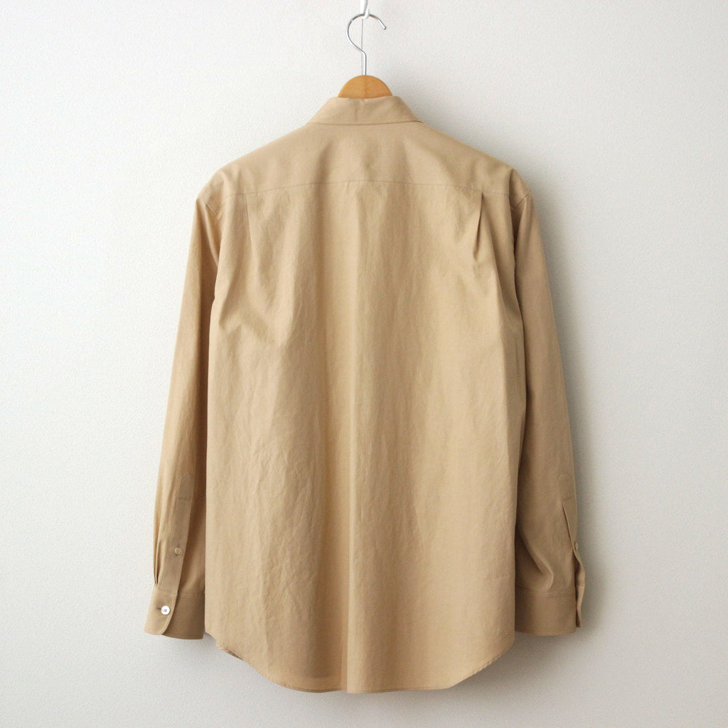 WASHED FINX TWILL SHIRT #LIGHT BROWN [A24SS04TN] - ciacura 三重県