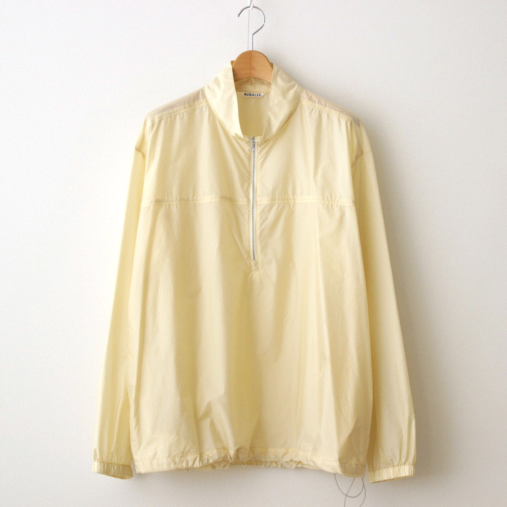 LIGHT NYLON HALF ZIP P/O #LIGHT YELLOW [A24SB01DN]