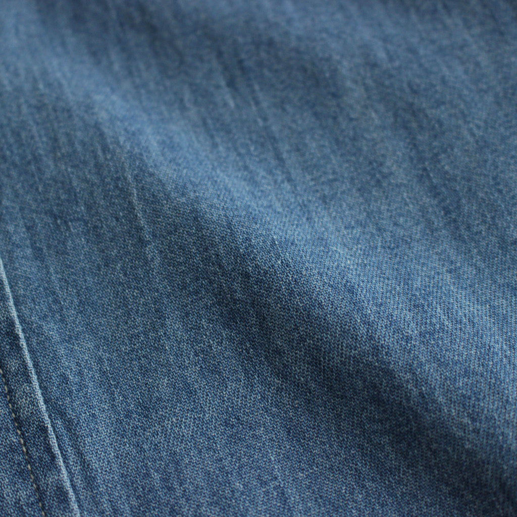 SELVEDGE SUPER LIGHT DENIM SHIRT #WASHED INDIGO [A24SS01GS]