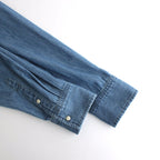 SELVEDGE SUPER LIGHT DENIM SHIRT #WASHED INDIGO [A24SS01GS]