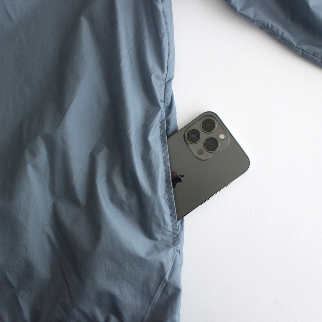 LIGHT NYLON HALF ZIP P/O #BLUE GRAY [A24SB01DN]