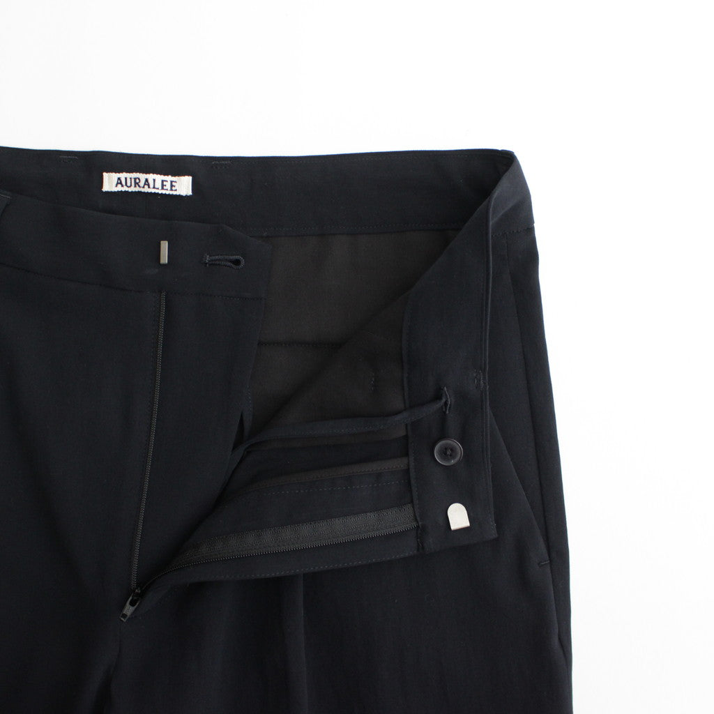 HARD TWIST COTTON SILK VIYELLA SLACKS #DARK NAVY [A24SP03KV]