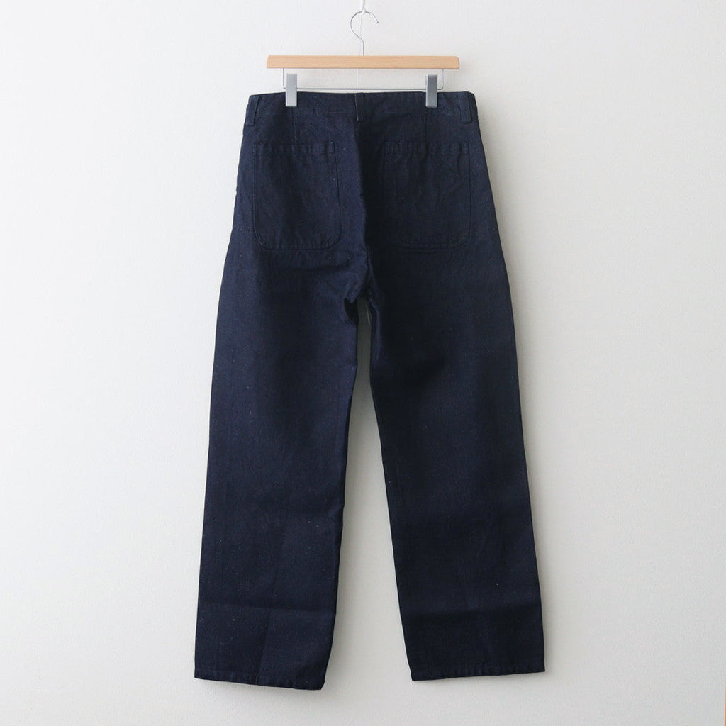 WIDE PANTS #indigo broken [44607]