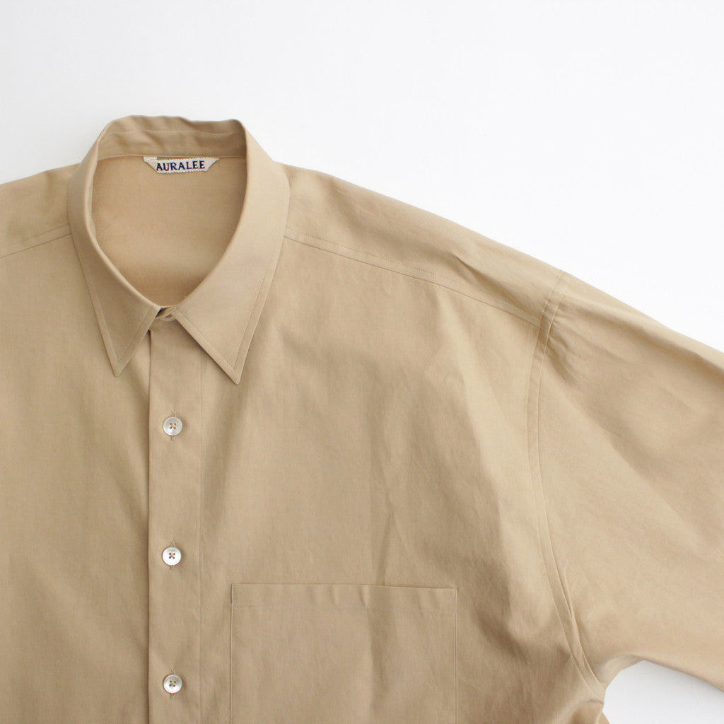 WASHED FINX TWILL BIG SHIRT #LIGHT BROWN [A24SS02TN]