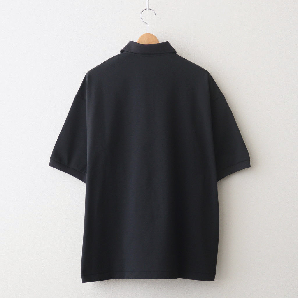 DRY PIQUE JERSEY S/S POLO #BLACK [FSC241-70119]