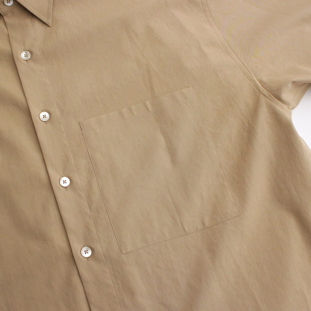 WASHED FINX TWILL BIG SHIRT #LIGHT BROWN [A24SS02TN]