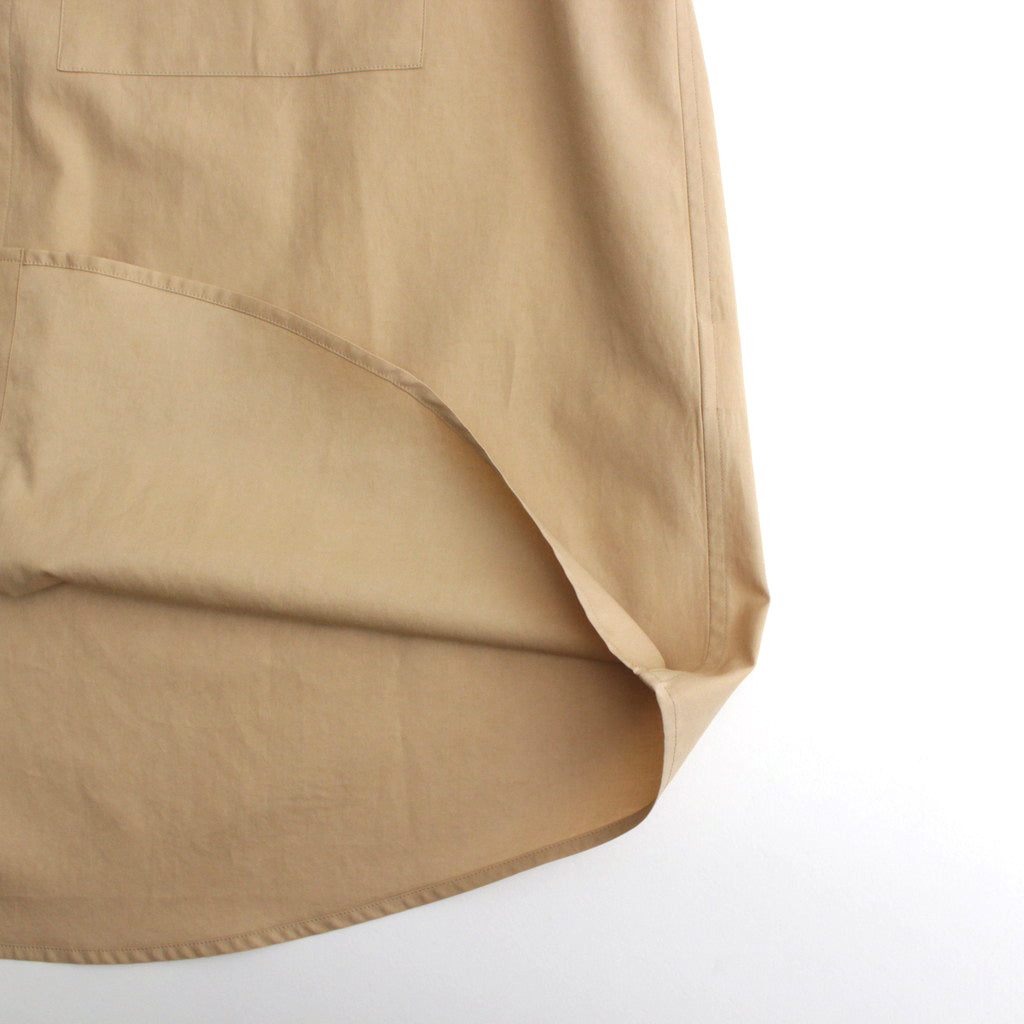 WASHED FINX TWILL BIG SHIRT #LIGHT BROWN [A24SS02TN]