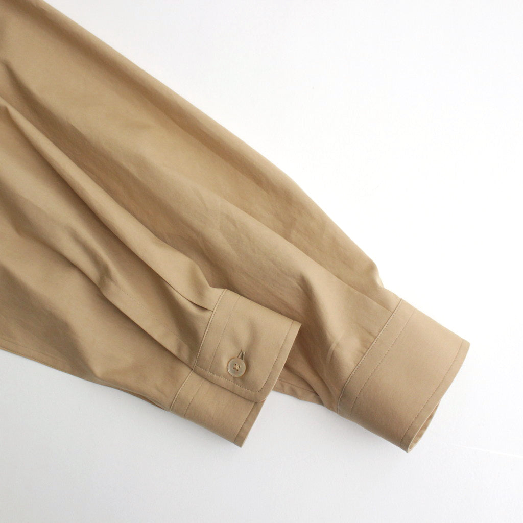 WASHED FINX TWILL BIG SHIRT #LIGHT BROWN [A24SS02TN]