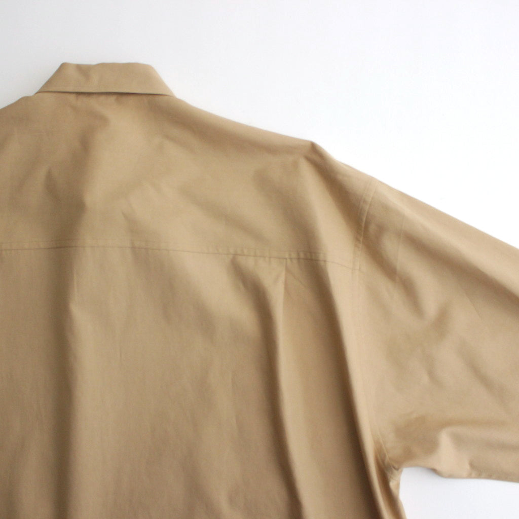 WASHED FINX TWILL BIG SHIRT #LIGHT BROWN [A24SS02TN]
