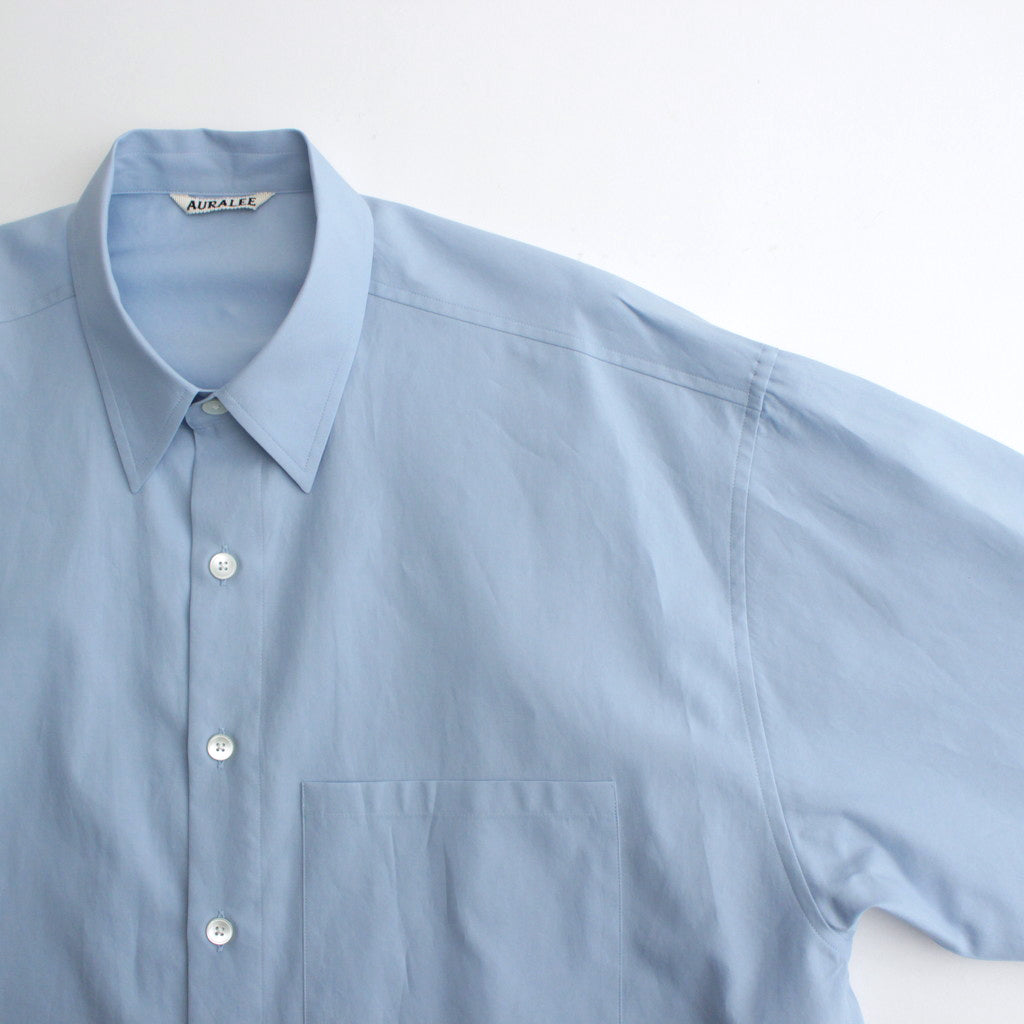 WASHED FINX TWILL BIG SHIRT #SAX BLUE [A24SS02TN]