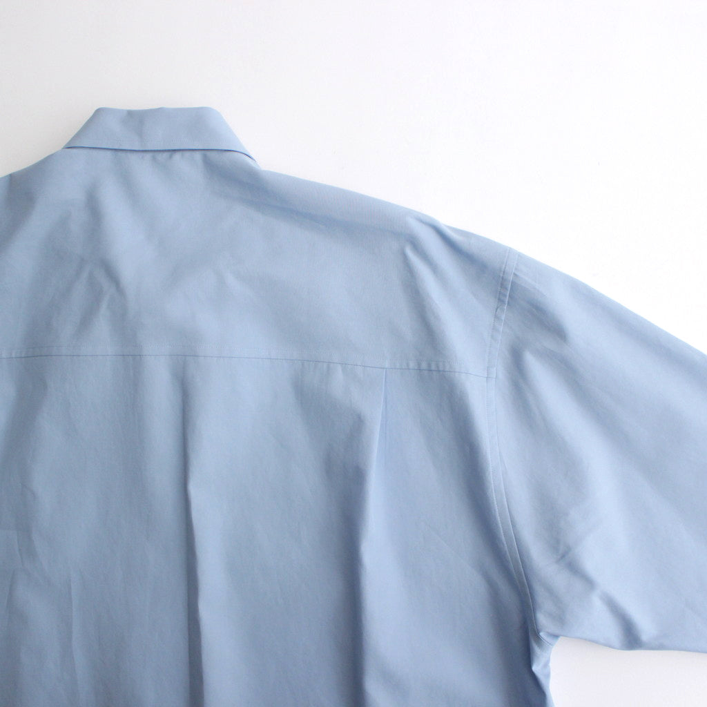 WASHED FINX TWILL BIG SHIRT #SAX BLUE [A24SS02TN]