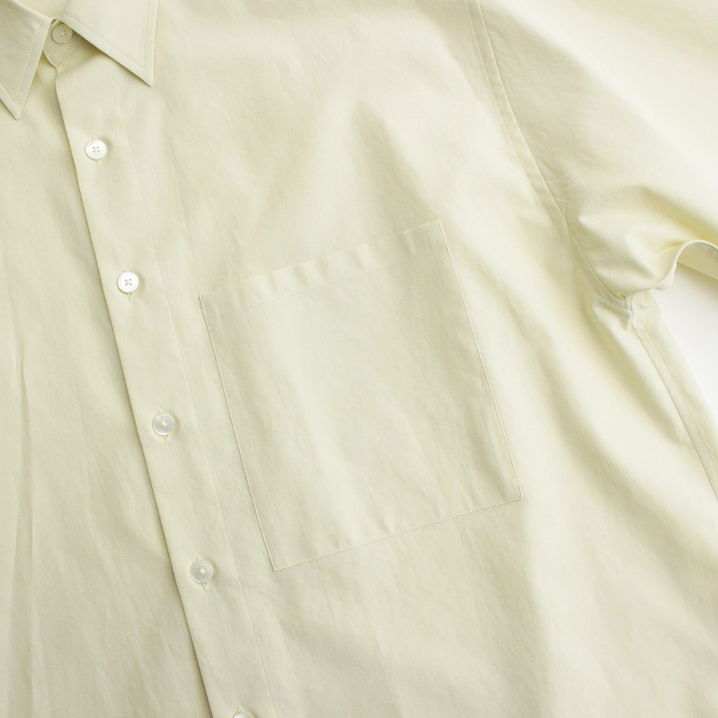 WASHED FINX TWILL BIG SHIRT #LIGHT YELLOW [A24SS02TN]