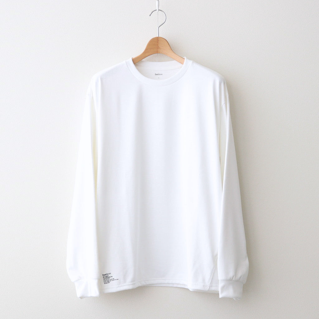 DRY JERSEY L/S CREW NECK TEE #WHITE [FSC241-70137B]
