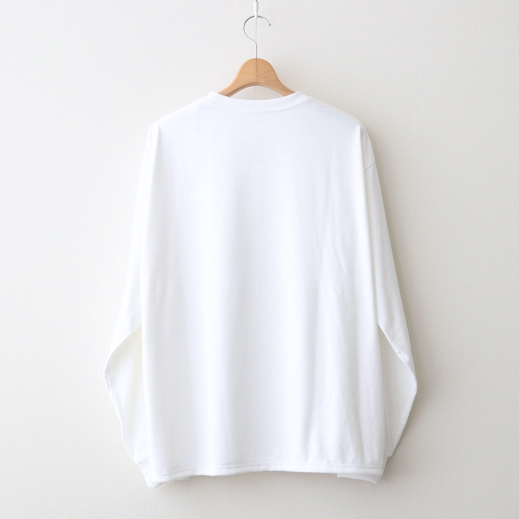 DRY JERSEY L/S CREW NECK TEE #WHITE [FSC241-70137B]